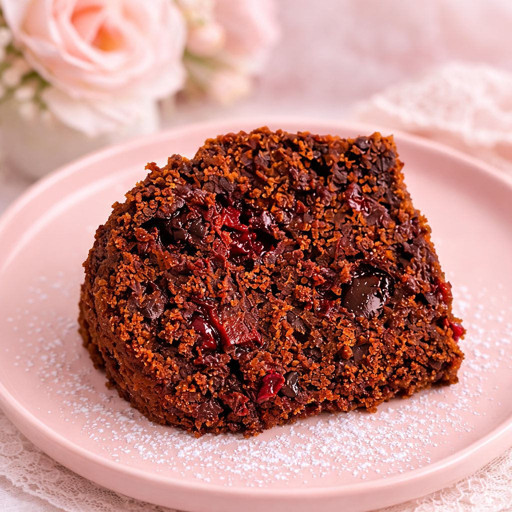 Double Chocolate Cherry Love Cake